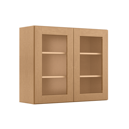 Mullion Door Wall Kitchen Cabinet WMD3630 Shaker Toffee 36 in. width 30 in. height 12 in. depth