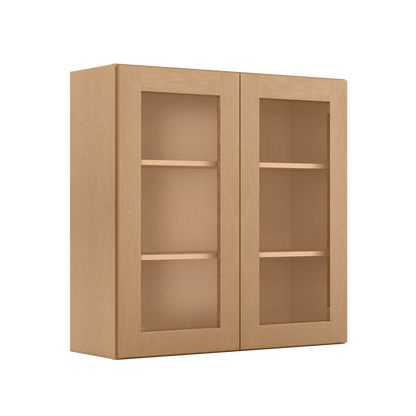 Mullion Door Wall Kitchen Cabinet WMD3636 Shaker Toffee 36 in. width 36 in. height 12 in. depth