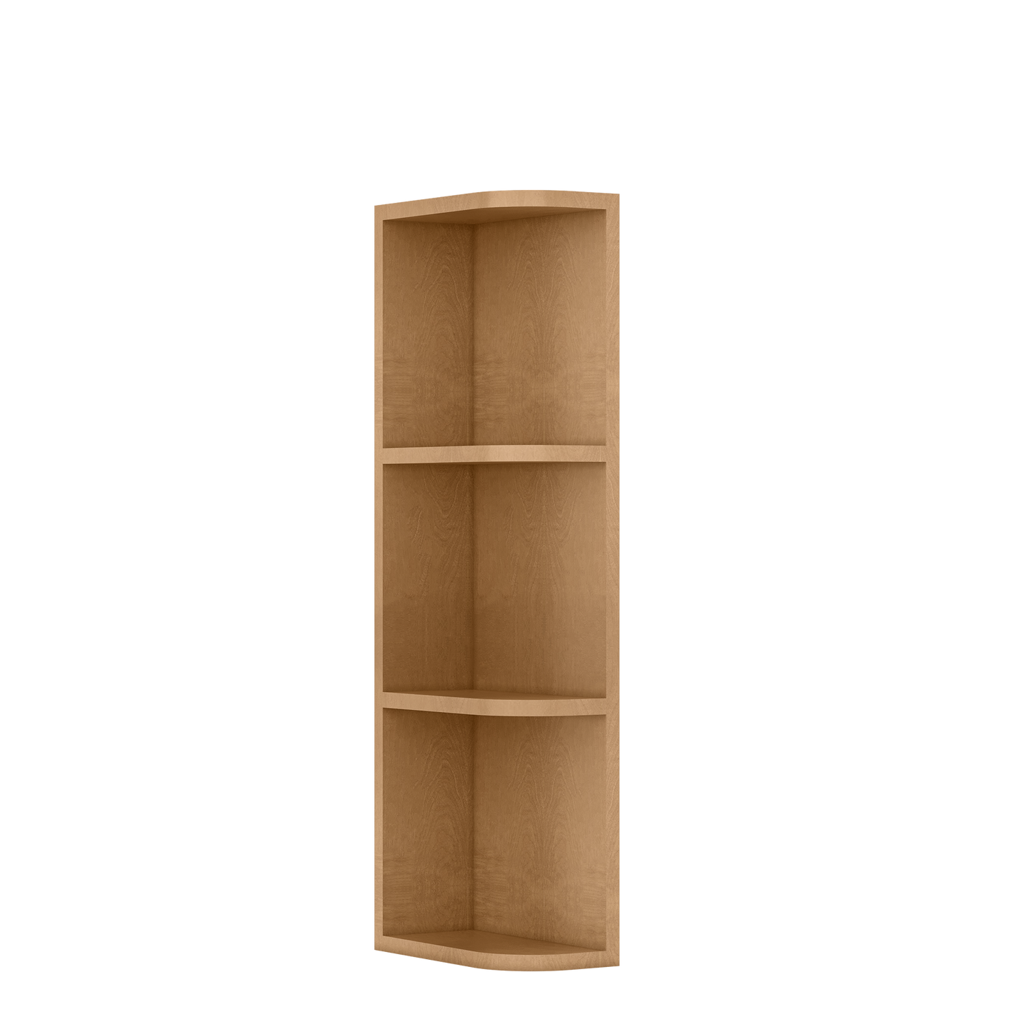 What-Not-Shelf Kitchen Cabinet WN636 Shaker Toffee LessCare 6 in. width 36 in. height 12 in. depth