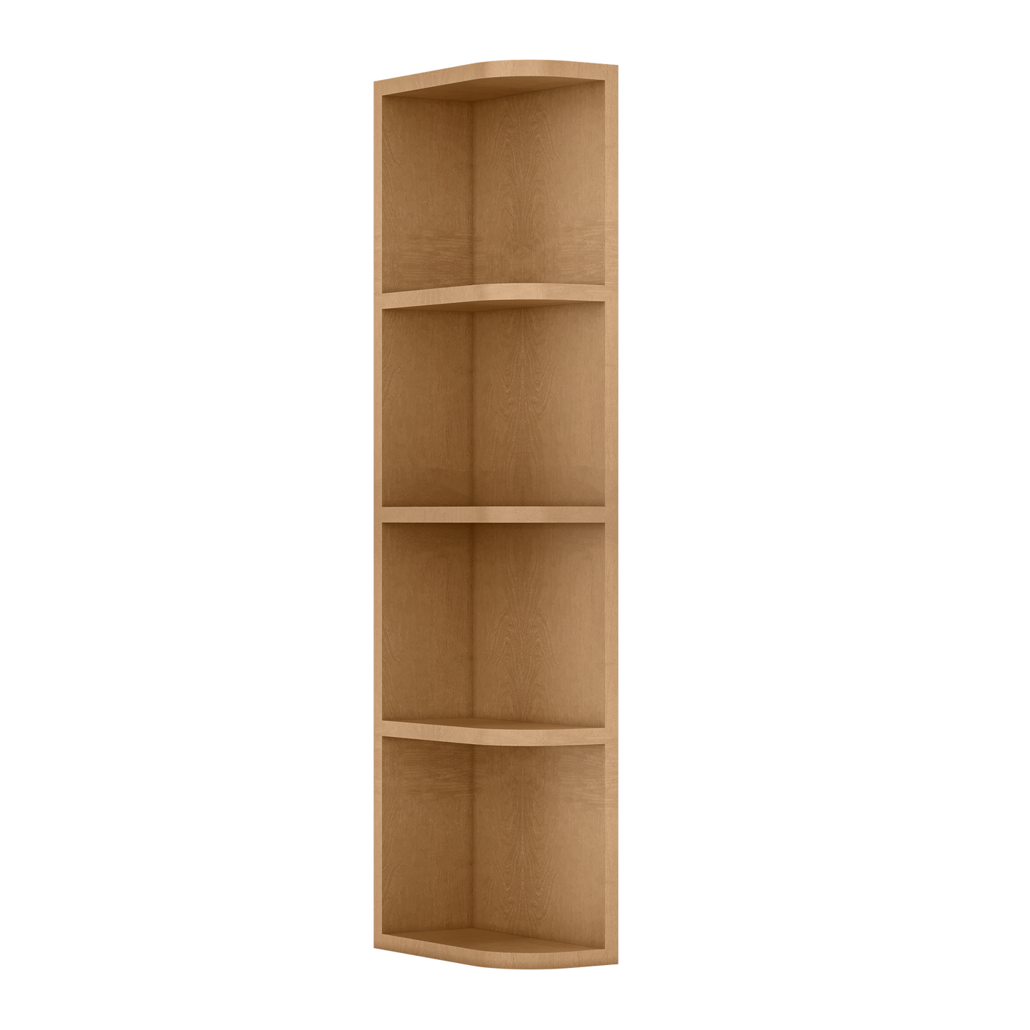 What-Not-Shelf Kitchen Cabinet WN642 Shaker Toffee LessCare 6 in. width 42 in. height 12 in. depth