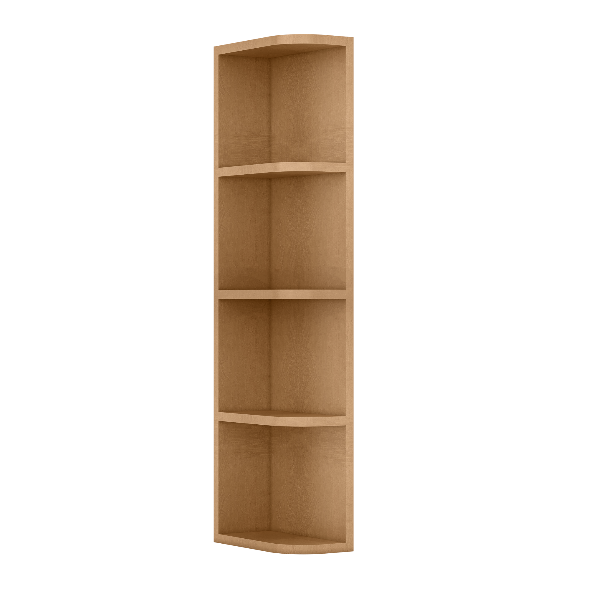 What-Not-Shelf Kitchen Cabinet WN642 Shaker Toffee LessCare 6 in. width 42 in. height 12 in. depth