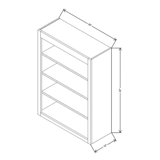 FABUWOOD ALLURE GALAXY horizon 30"W X 42"H  WALL OPEN SHELF  {Galaxy-Fusion}