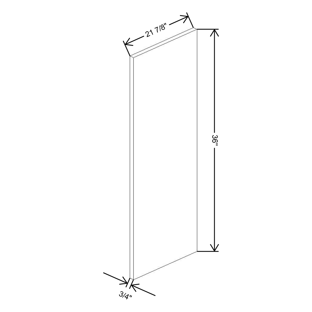 Fabuwood Illume Catalina Bianco Gloss 2 Wainscot Panel MC36 {Right}