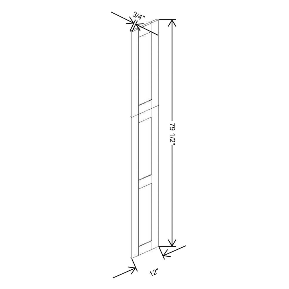 Fabuwood Allure Luna Kona  84"H X 12"D Wainscot