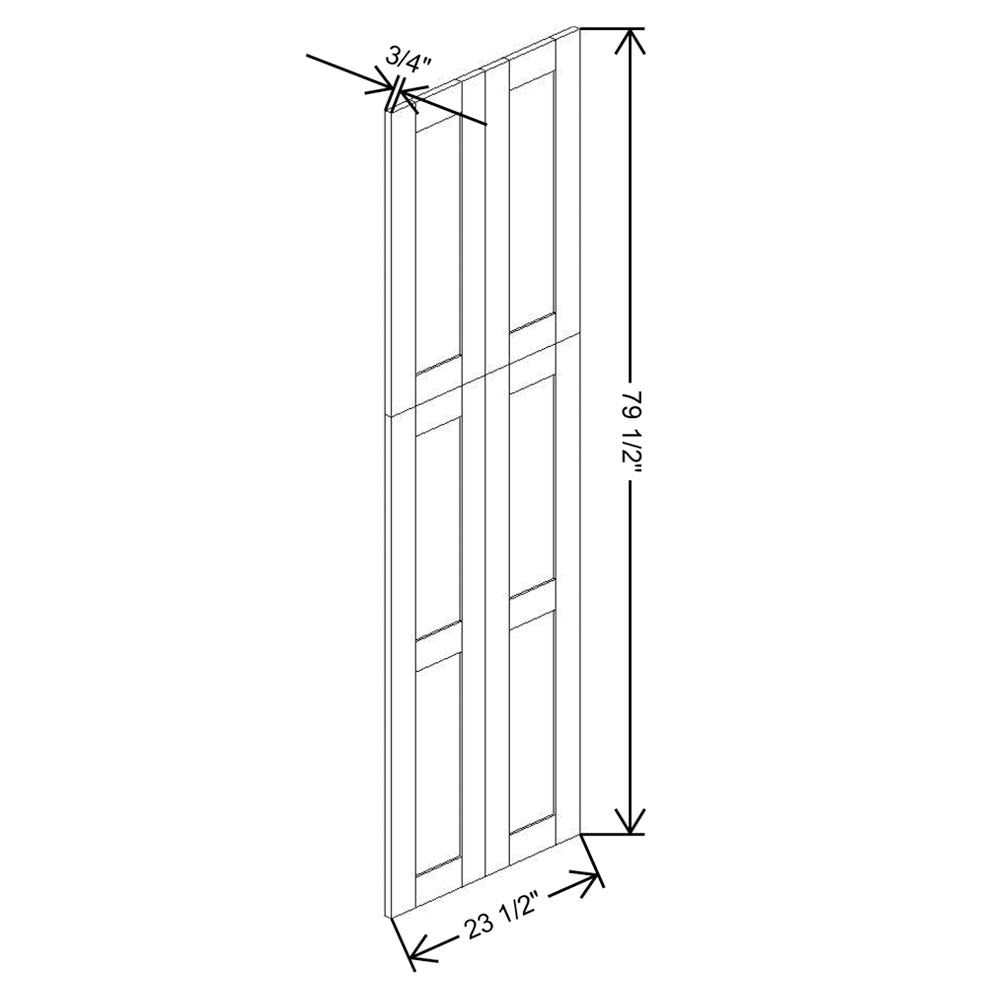 Fabuwood Allure Luna Kona 84"H Wainscot