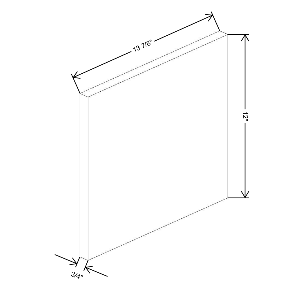 Fabuwood Illume Catalina Bianco Gloss 2 Wainscot Panel Wall 12 {Right}