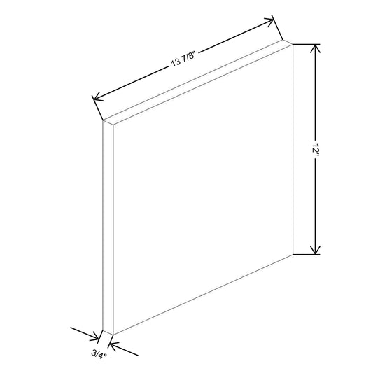 Fabuwood Illume Catalina Bianco Gloss 2 Wainscot Panel Wall 12 {Right}