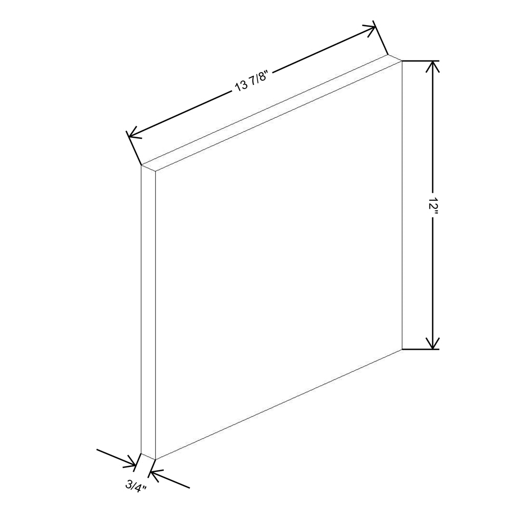 Fabuwood Illume Catalina Bianco Matte Wainscot Panel Wall 12 {Right}