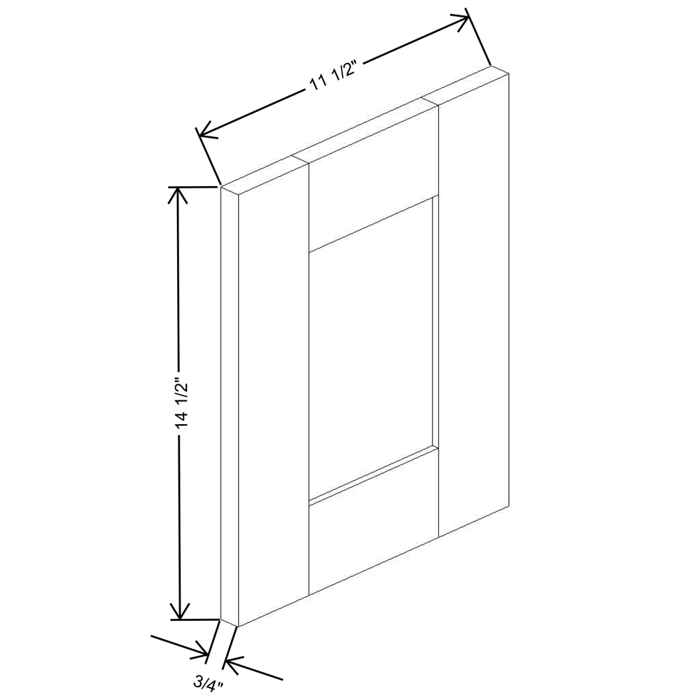 Fabuwood Allure Galaxy horizon 3/4"W X 15"H Wainscot Panel Wall 