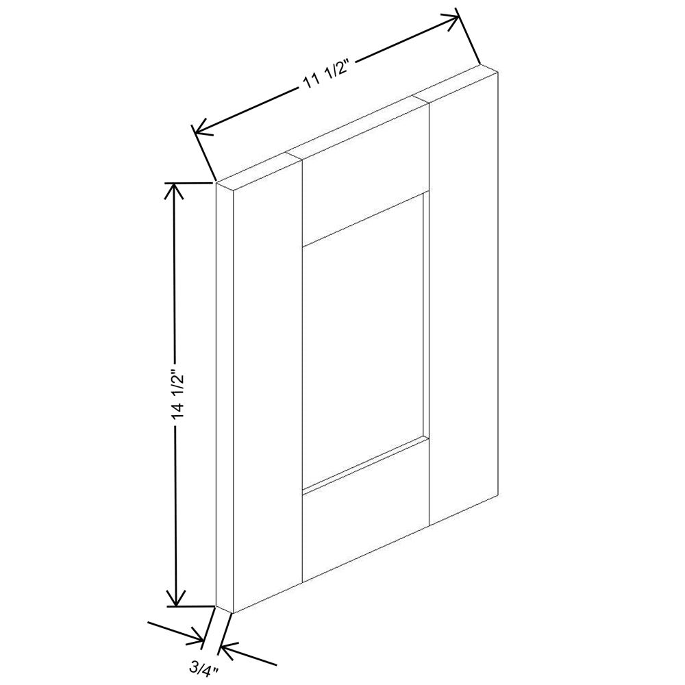 Fabuwood Allure Imperio Dove 3/4"W X 15"H Wainscot Panel Wall 