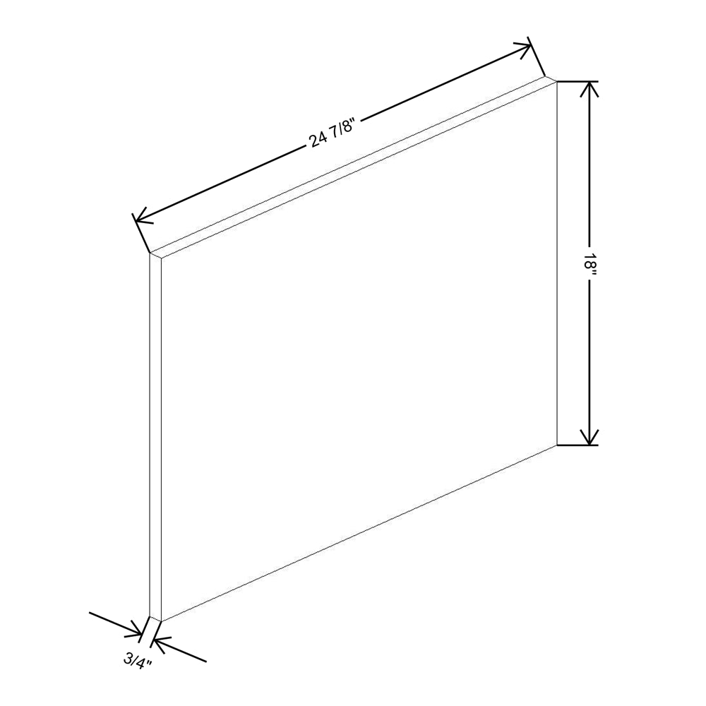 Fabuwood Illume Catalina Bianco Gloss 2 Wainscot Panel Wall 18 X 24 Deep {Right}