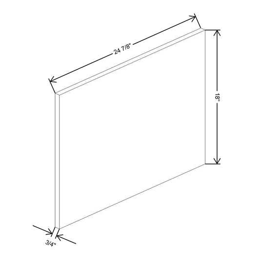 Fabuwood Illume Catalina Nocce 3 Wainscot Panel Wall 18 X 24 Deep {Right}