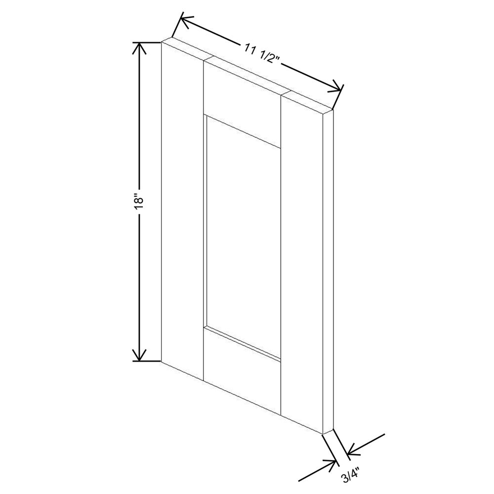 Fabuwood Allure Luna Desert Oak 11 1/2" W X 17 1/2" H X 3/4" D Wainscot Panel
