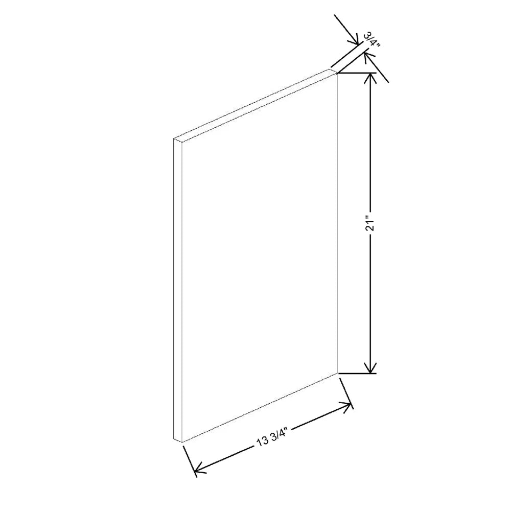 Fabuwood Illume Catalina Grigio Gloss 11 1/2" W X 23 1/2" H X 3/4" D Wainscot Panel
