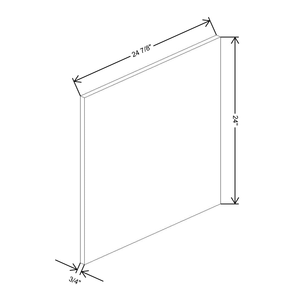 Fabuwood Illume Catalina Bianco Gloss 2 Wainscot Panel Wall 24 X 24 Deep {Right}