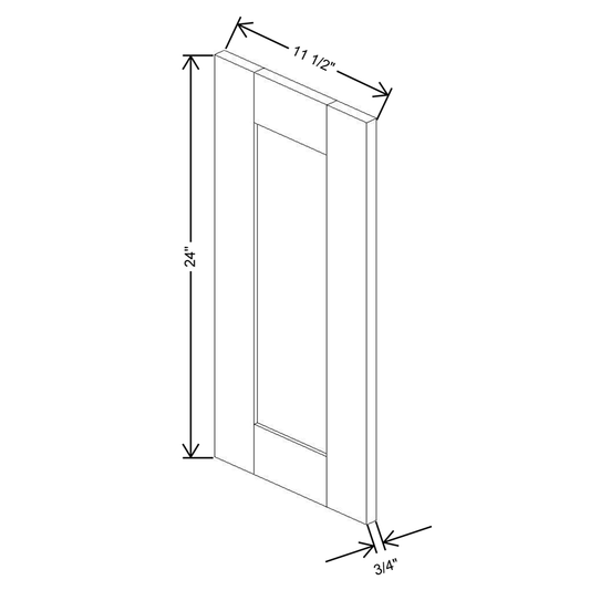 Fabuwood Allure Luna Desert Oak 11 1/2" W X 23 1/2" H X 3/4" D Wainscot Panel