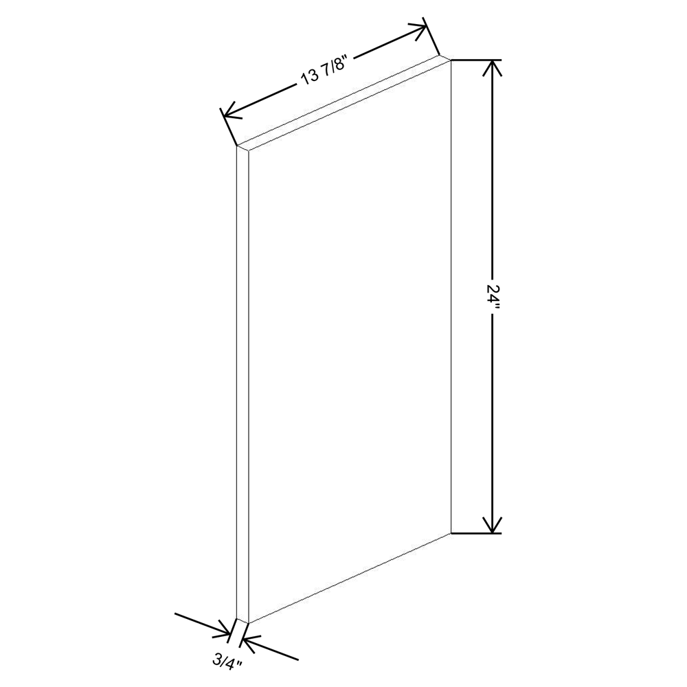 Fabuwood Illume Catalina Olmo 3 Wainscot Panel Wall 24 {Right}