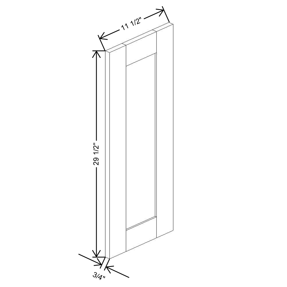 Fabuwood Allure Galaxy Mocha 30"H Wall Wainscot