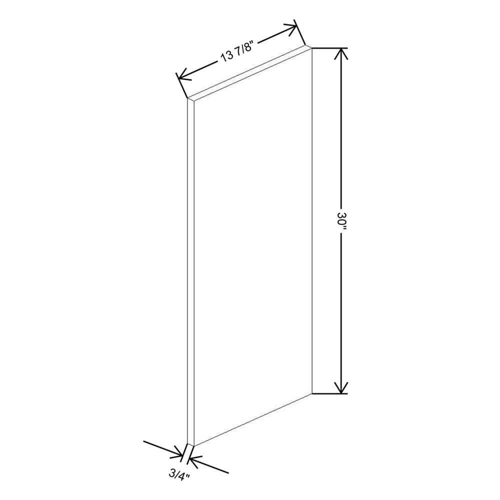 Fabuwood Illume Catalina Nocce 3 Wainscot Panel Wall 30 {Right}