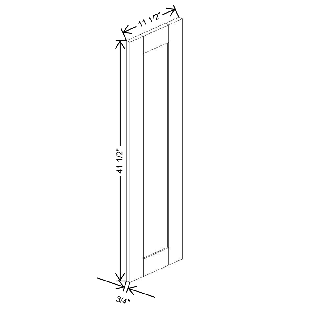 Fabuwood Allure Galaxy Nickel 3/4"W X 42"H X 12"D Wainscot