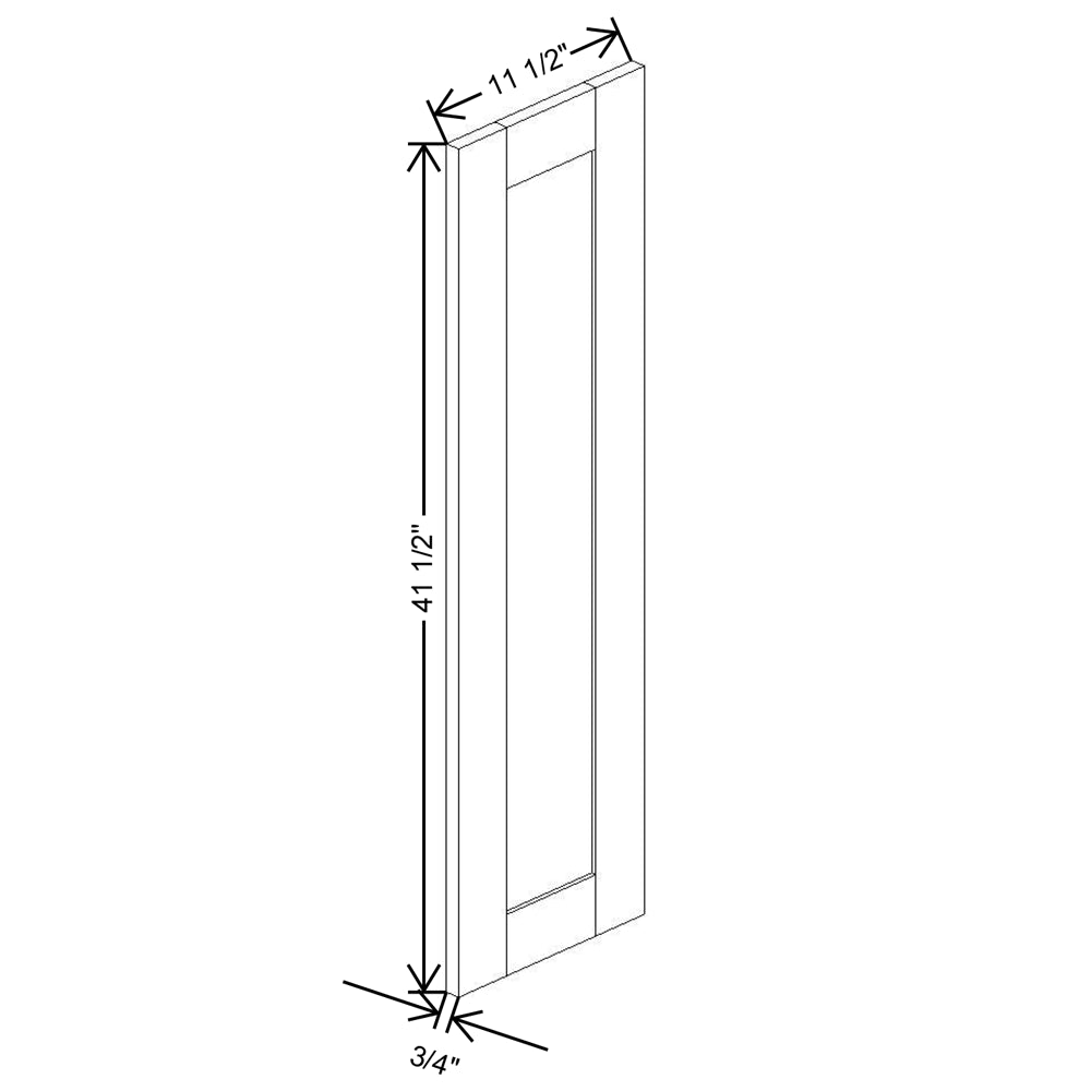 Fabuwood Allure Imperio Nickel 3/4"W X 42"H X 12"D Wainscot