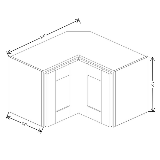 Fabuwood Allure Galaxy Mocha 24"W X 15"H Square Corner Wall