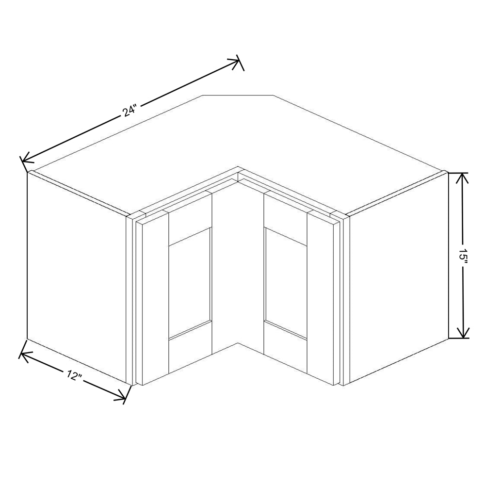 Fabuwood Allure Galaxy Nickel 24"W X 15"H Square Corner Wall