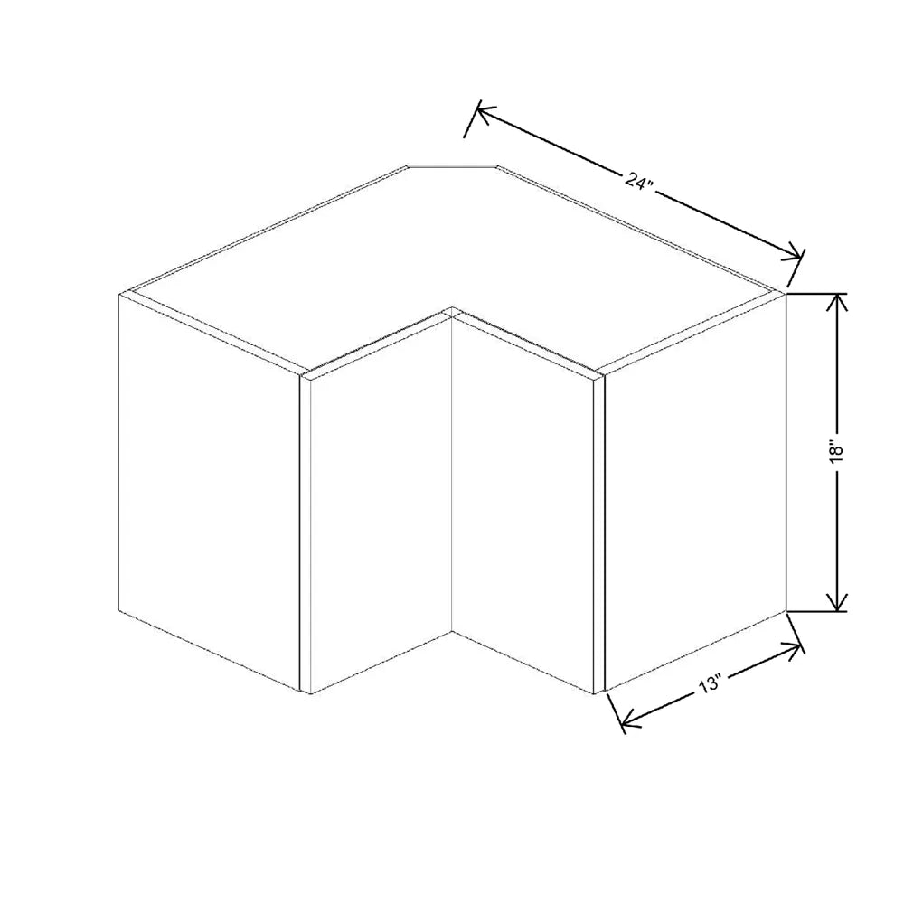 Fabuwood Illume Catalina Bianco Matte 24" W X 18" H X 12" D Square Corner Wall