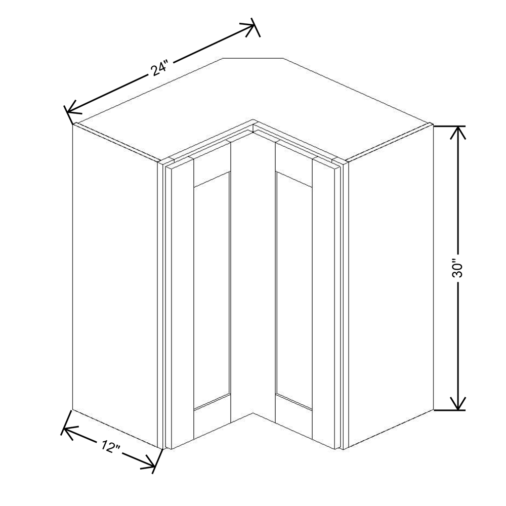 Fabuwood Allure Fusion Dove 24"W X 30"H   Square Corner Wall