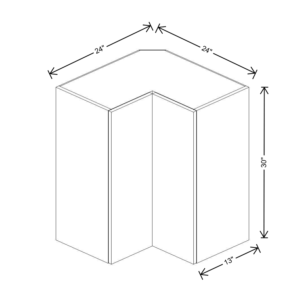 Fabuwood Illume Catalina Bianco Gloss 2 30"H Square Corner Wall