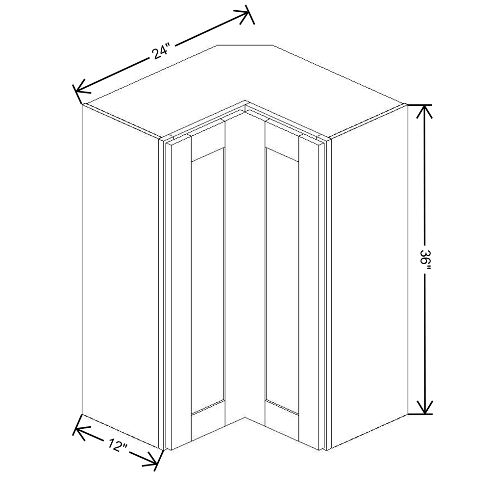 Fabuwood Allure Nexus Frost 24"W X 36"H Square Corner Wall