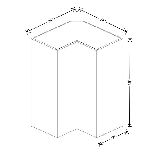 Fabuwood Illume Tuscany Olmo 3  36"H Square Corner Wall