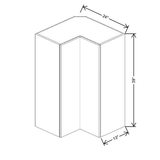 Fabuwood Illume Tuscany Como Ash 2 24" W X 39" H X 12" D Square Corner Wall
