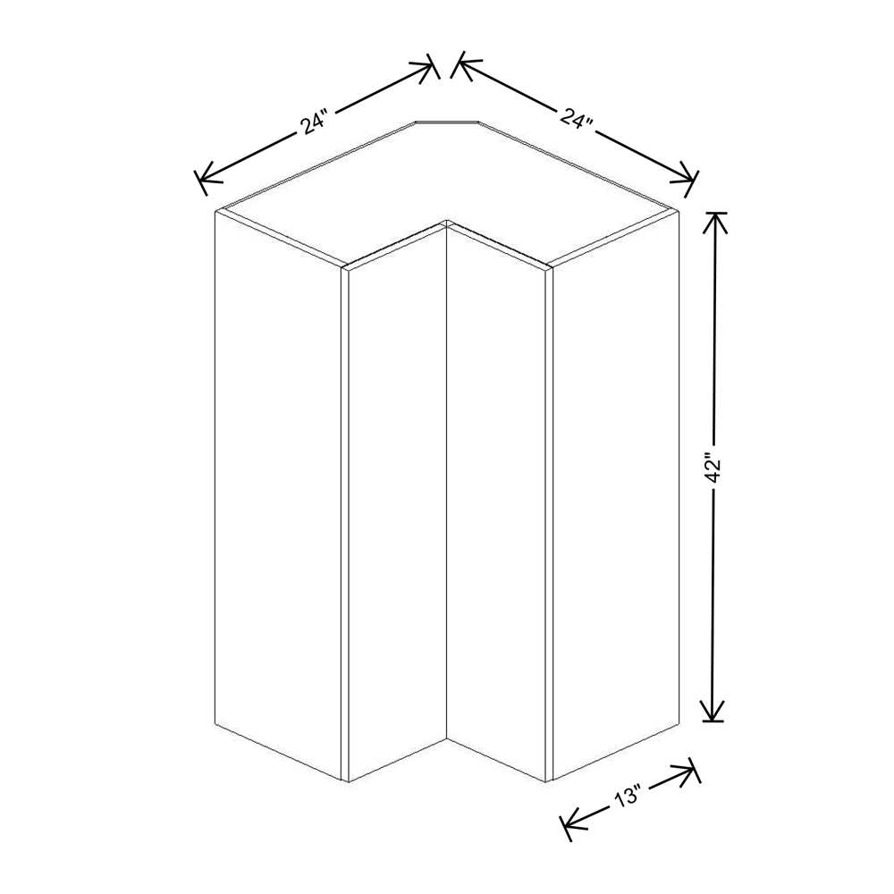 Fabuwood Illume Catalina Muratti 1 42"H Square Corner Wall