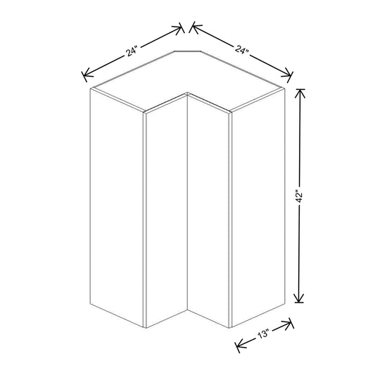 Fabuwood Illume Tuscany Olmo 3  42"H Square Corner Wall