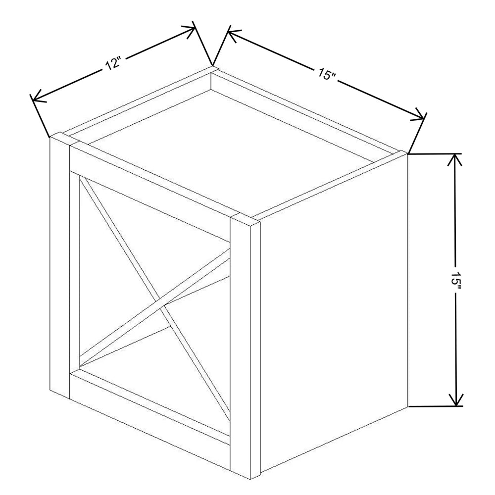 Fabuwood Allure Luna Desert Oak 15" W X 15" H X 12" D Wall Wine Rack