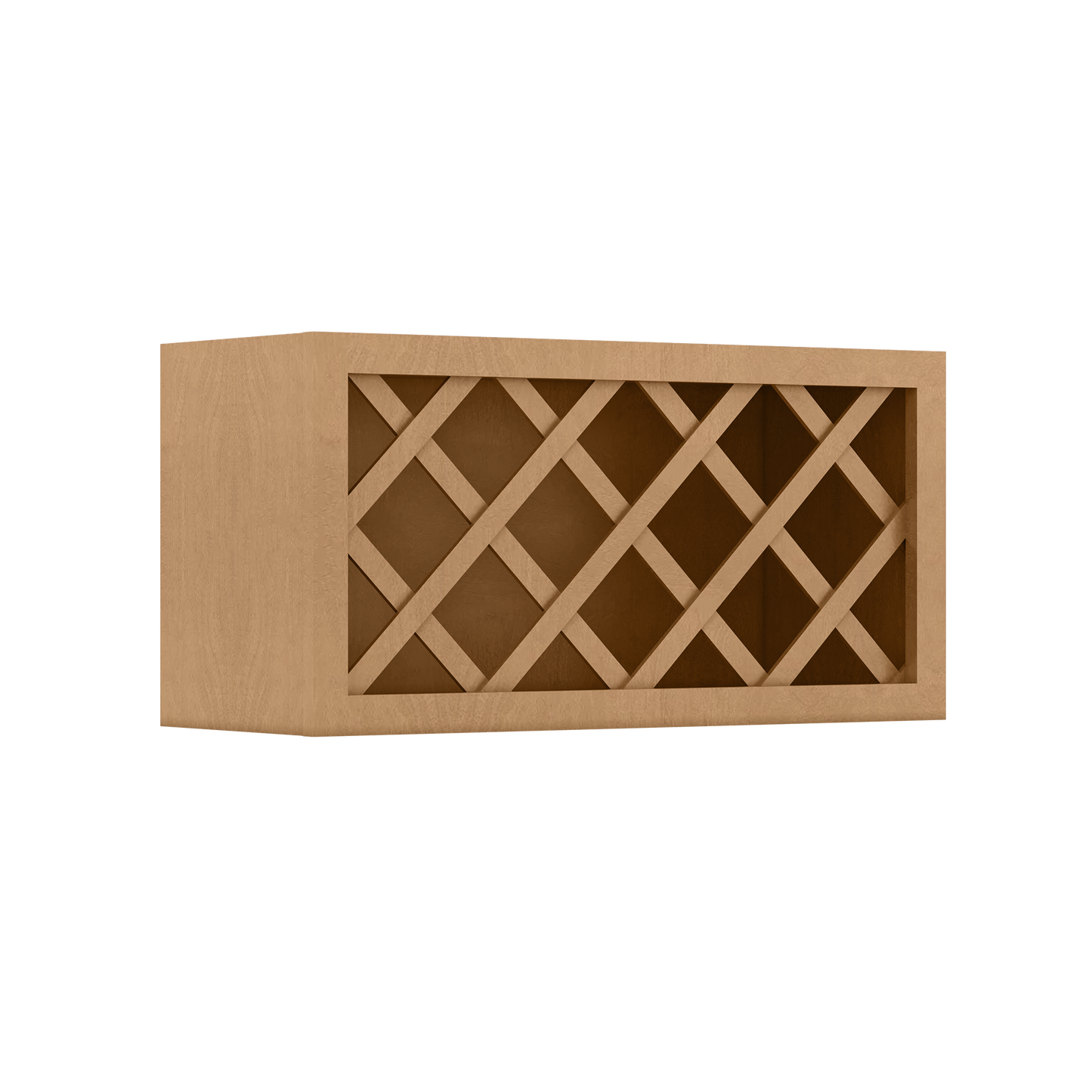 Wine Rack Kitchen Cabinet WR3015 Shaker Toffee LessCare 30 in. width 15 in. height 12 in. depth