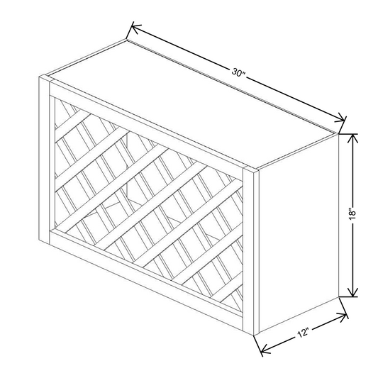 Cubitac Prestige Dover Latte 30" W X 18" H Wine Rack Cabinet