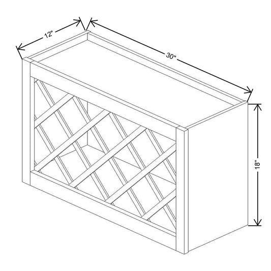 Wolf Classic Grove White Paint 30"W Wine Rack Cabinet