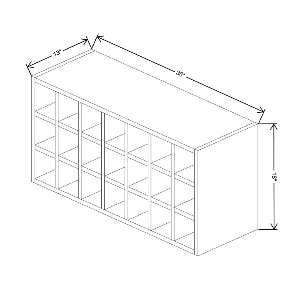 Fabuwood Illume Catalina Olmo 3 36"W x 18"H
Wine Rack