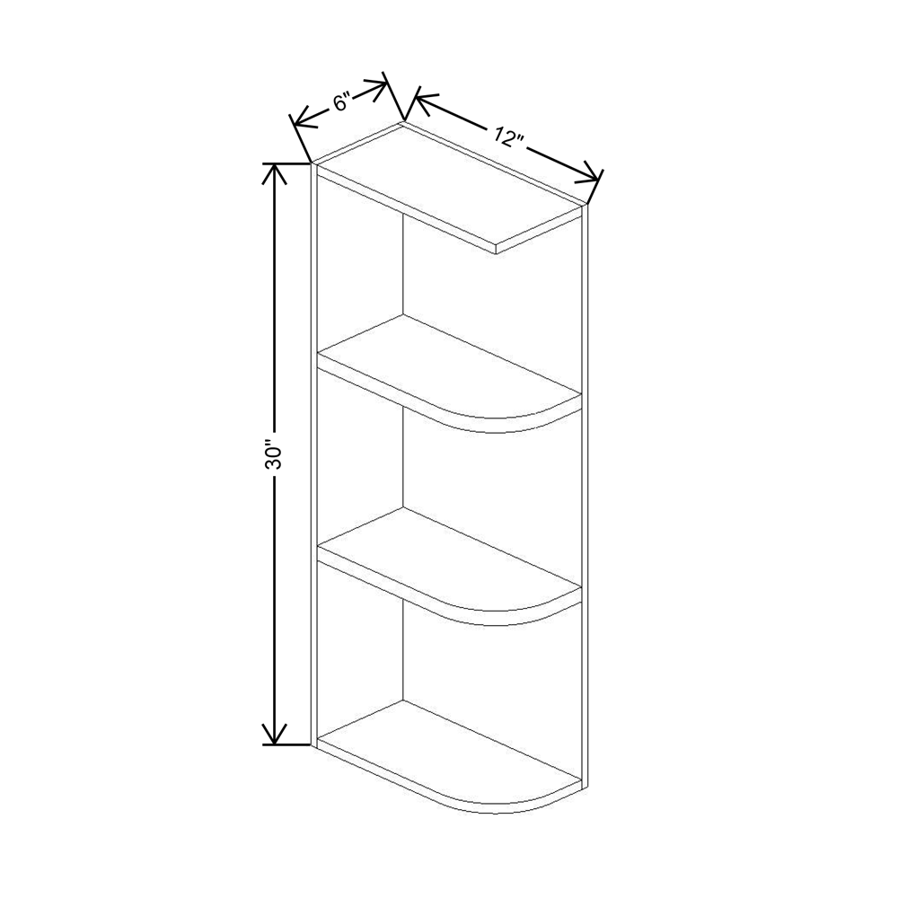 Cubitac Imperial Madison Dusk 6"W X 30"H Knick Knack Wall Shelf