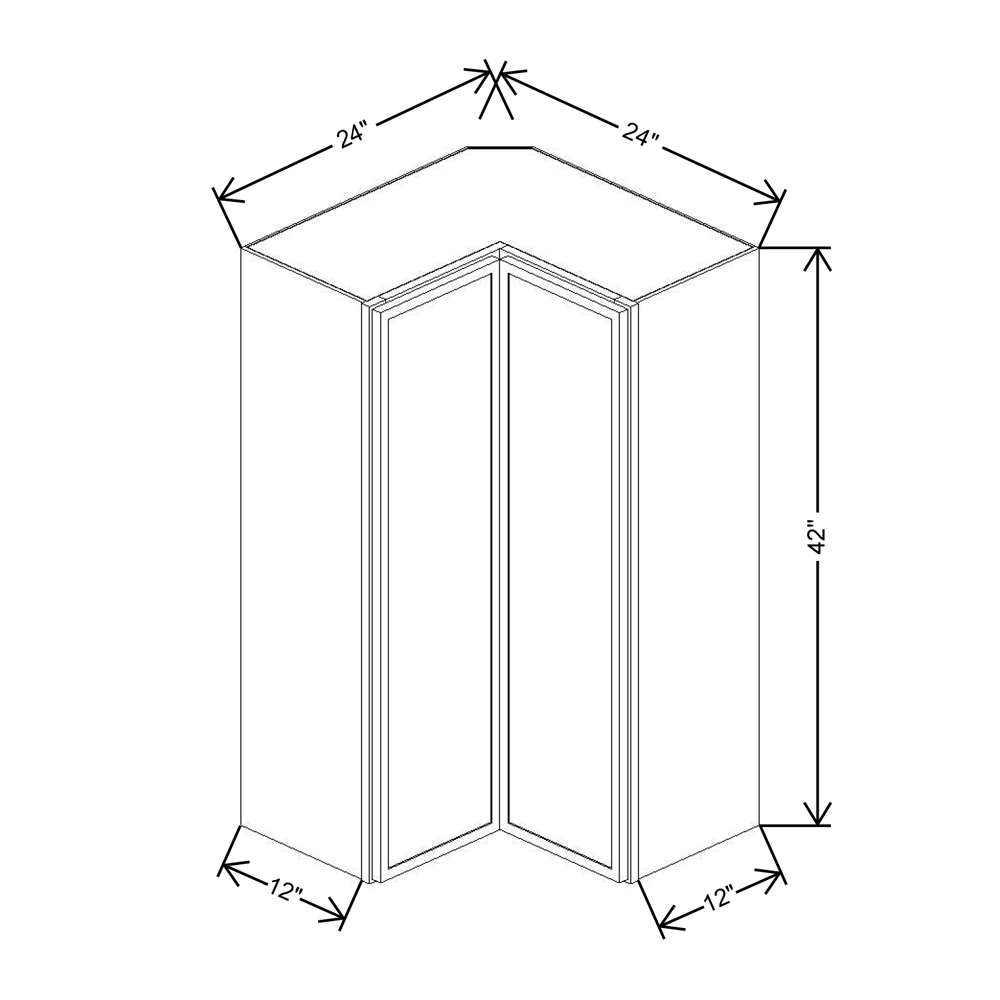 Cubitac Imperial Madison Dusk 42"H Wall Square Corner Cabinet