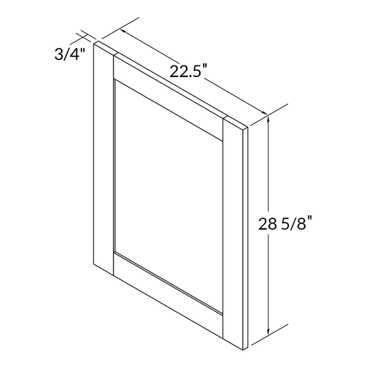 Base decorative door BDD24 Shaker Toffee 22 1/2 in. width 28 5/8 in. height 3/4 in. depth