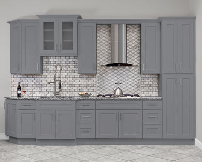 Wall Kitchen Cabinet W3042 Colonial Gray LessCare 30 in. width 42 in. height 12 in. depth