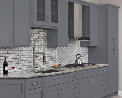 Oven Kitchen Cabinet OC3090 Colonial Gray LessCare 30 in. width 90 in. height 24 in. depth