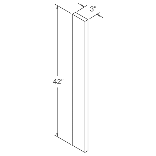 Straight Filler F342 Newport LessCare 3 in. width 42 in. height