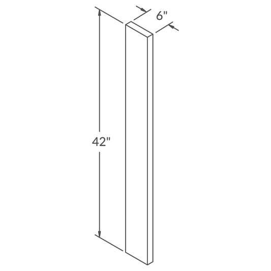 Straight Filler F642 Newport LessCare 6 in. width 42 in. height