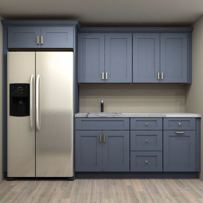 Fabuwood Allure Galaxy Indigo 108 by 108 in. Galley Kitchen and 30 in. Sink