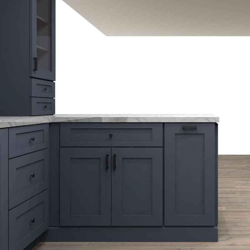 Fabuwood Allure Galaxy Indigo 108 by 72 in. L Shaped Kitchen and 18 in. Sink