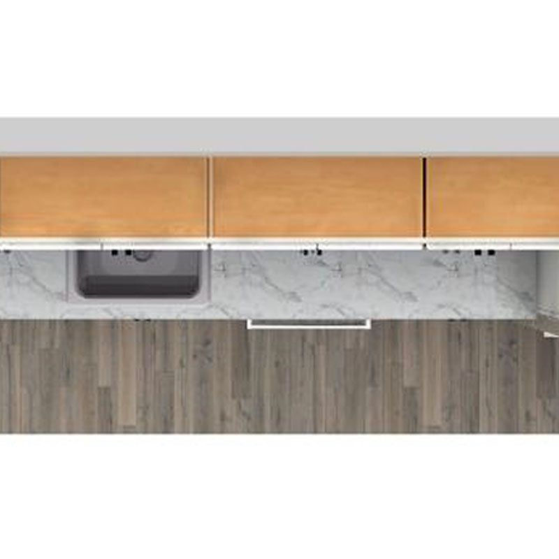 Fabuwood Allure Nexus Frost 158 in. Single Wall Kitchen and 30 in. Sink